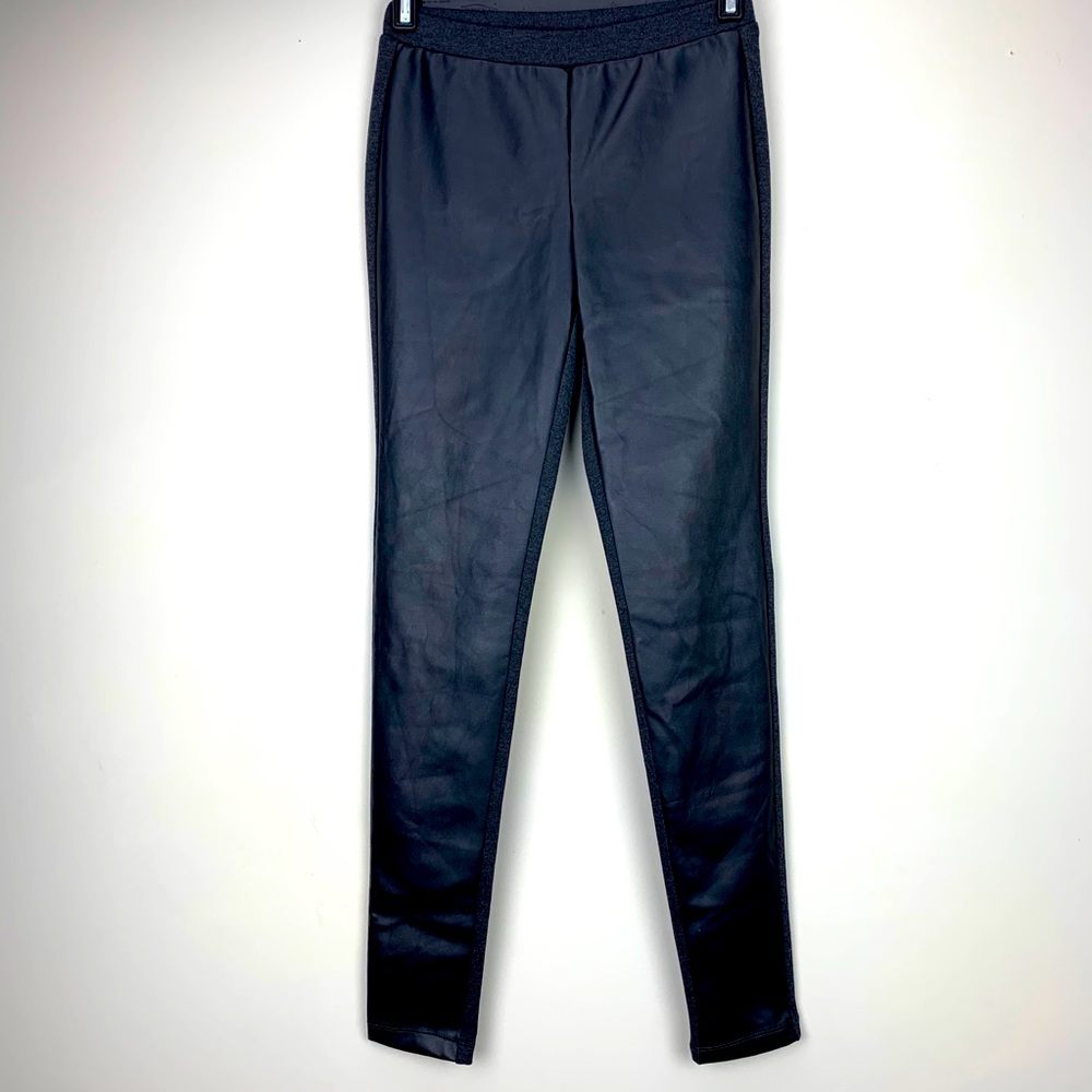Michael Kors Faux Leather Front Leggings Sz XS